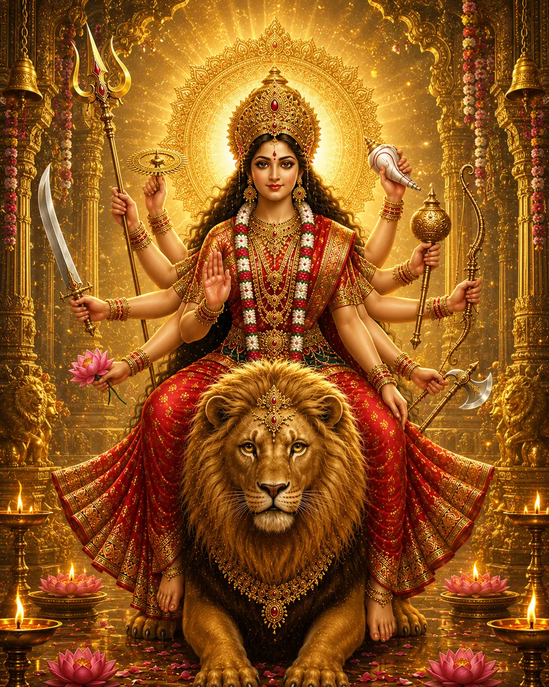 Goddess Durga Serene Wall Art