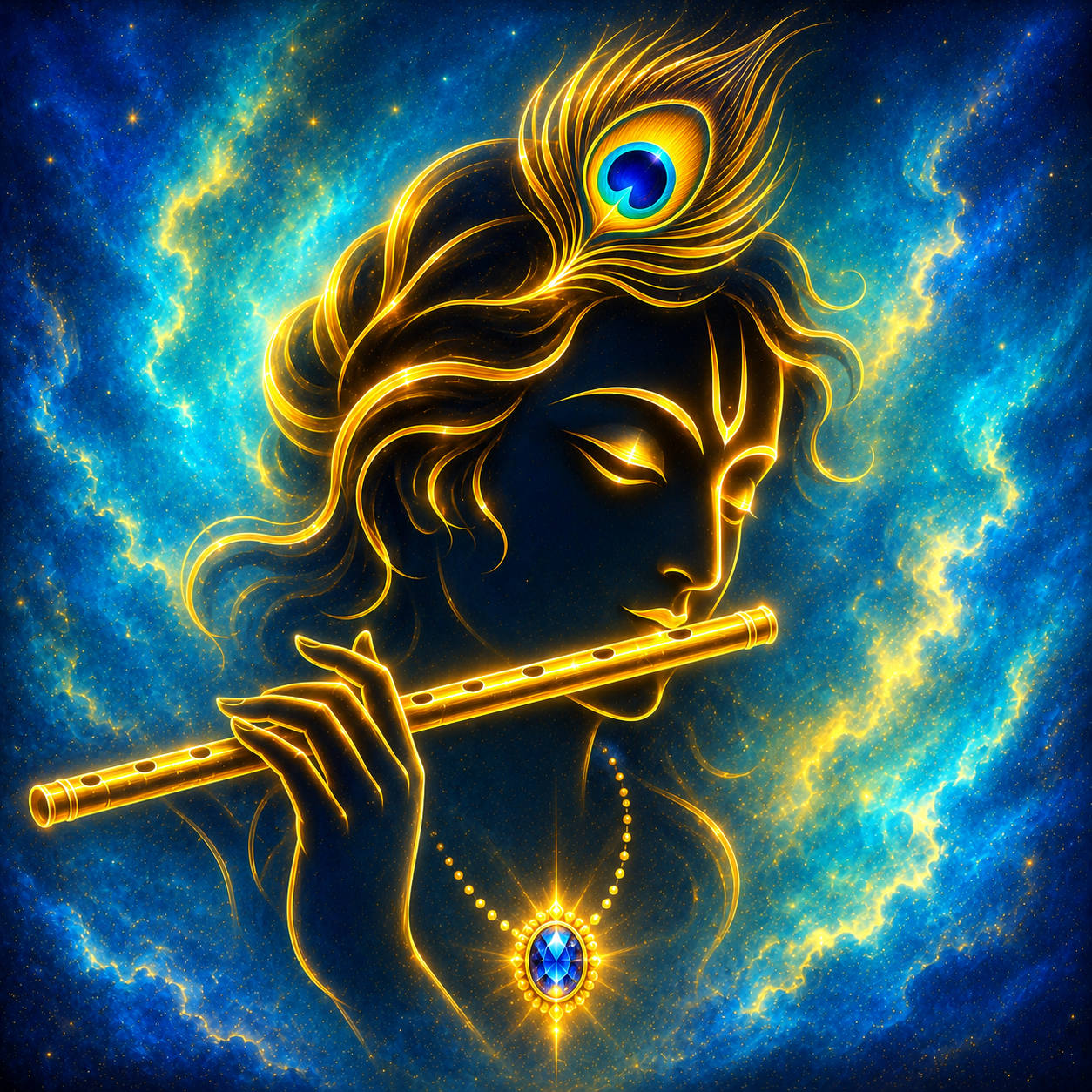 Lord Krishna Minimalist Wall Art