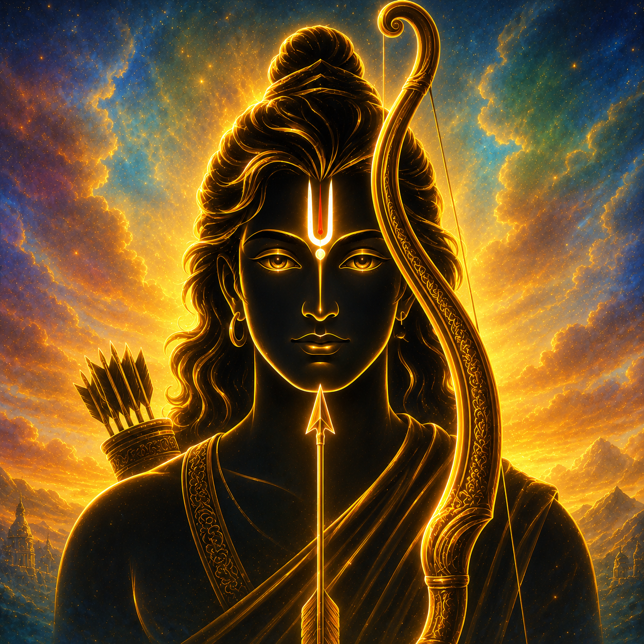 Lord Rama Minimalist Wall Art