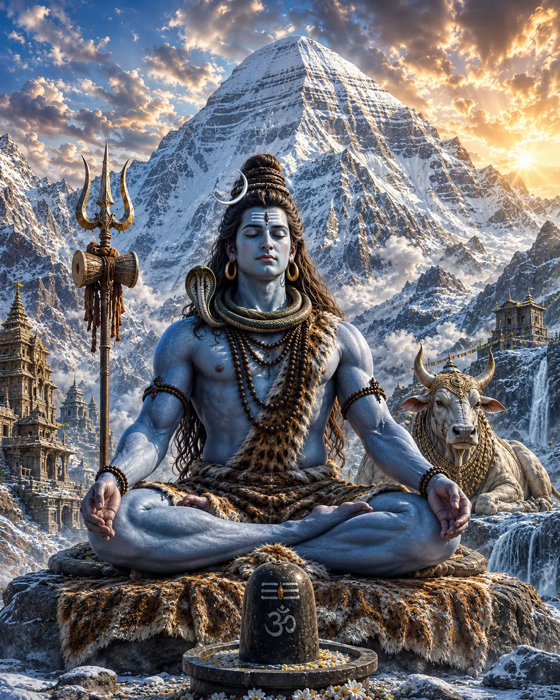 Lord Shiva Meditation Wall Art