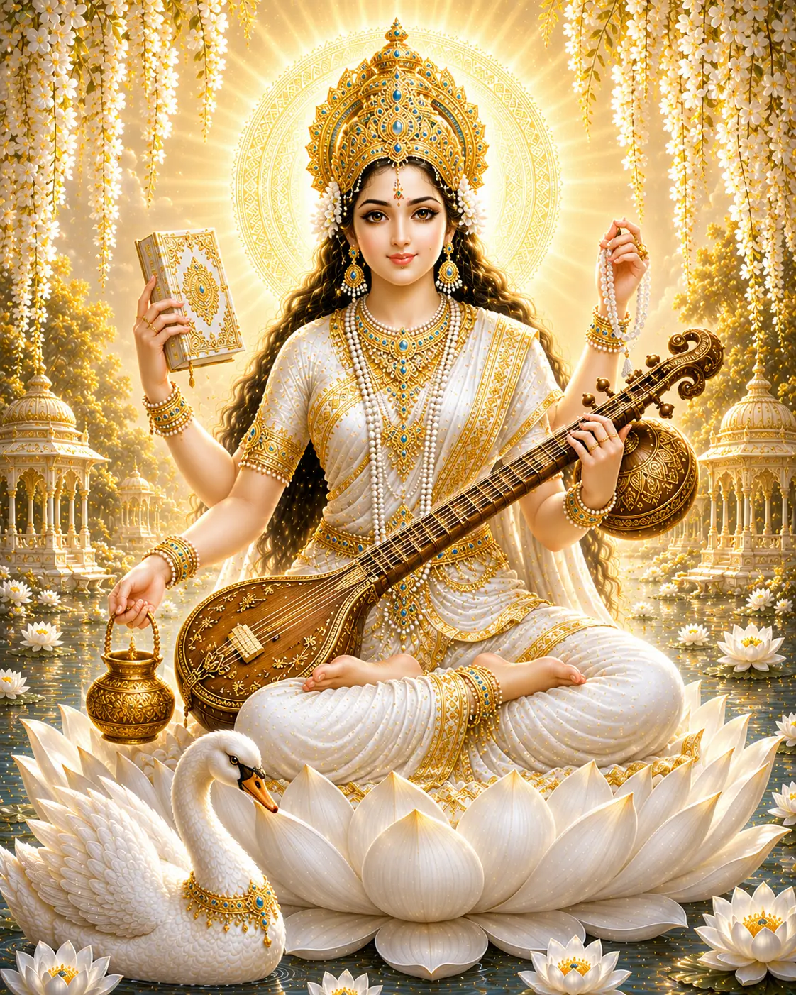 Goddess Saraswati Wall Art