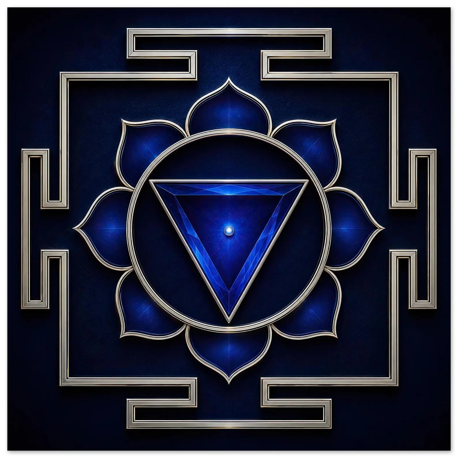 Tara Yantra print displayed as a square wall panel