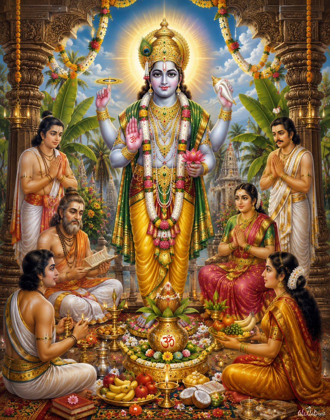 Lord Satyanarayana Wall Art