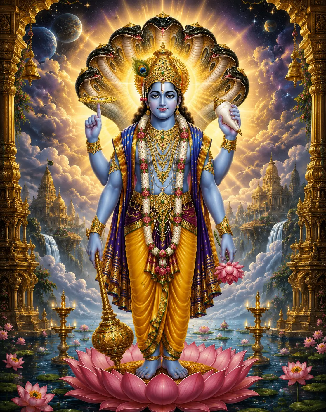 Lord Vishnu Sacred Wall Art