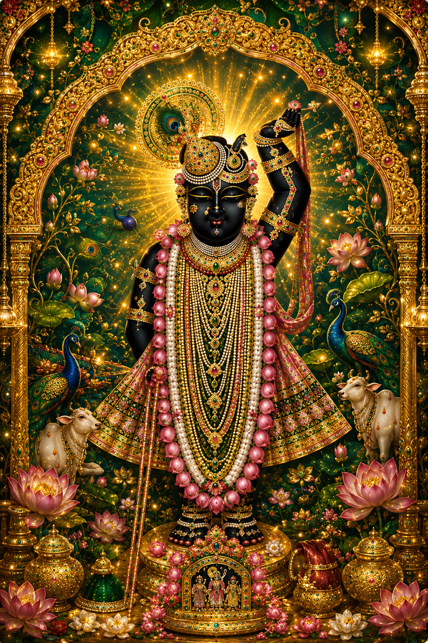 Srinathji Krishna Pichwai Wall Art