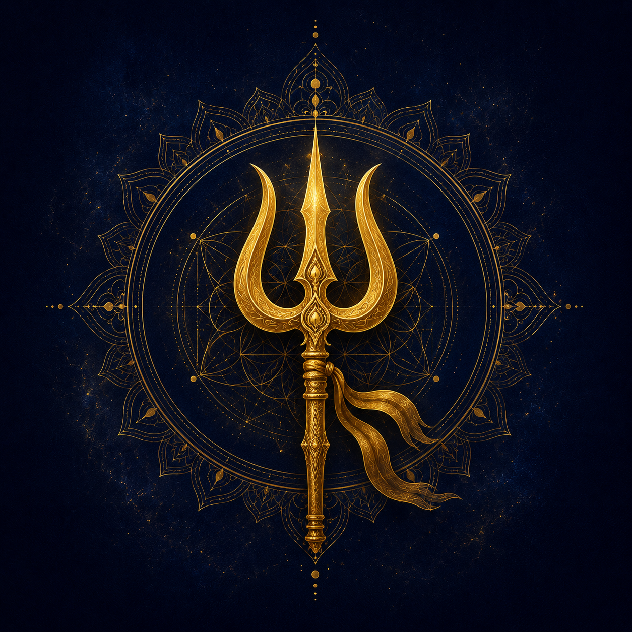 Trishul Mandala Wall Art