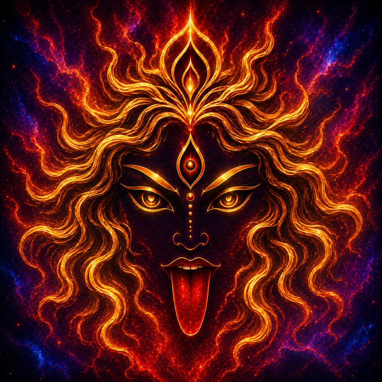 Maa Kali Minimalist Wall Art